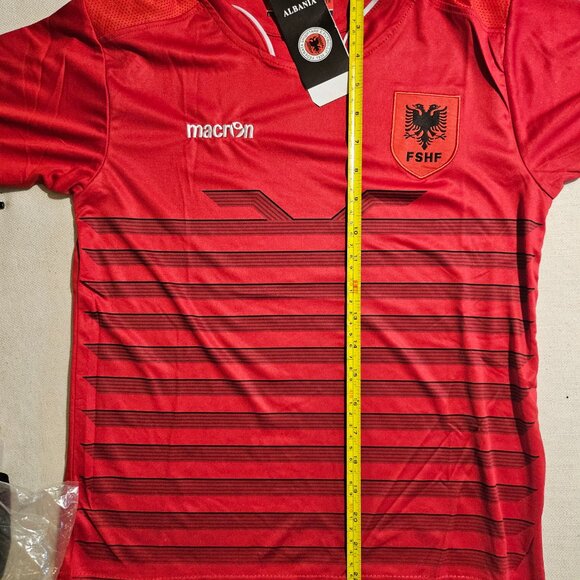 Macron Albania Youth Football Soccer Jersey & Shorts - Boys' Size 24 (M) - Picture 10 of 10